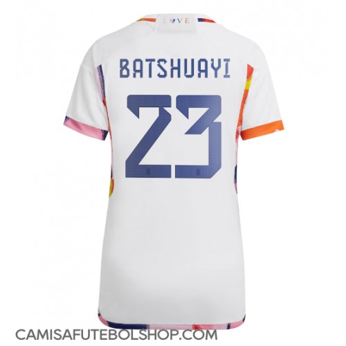 Camisa de time de futebol Bélgica Michy Batshuayi #23 Replicas 2º Equipamento Feminina Mundo 2022 Manga Curta